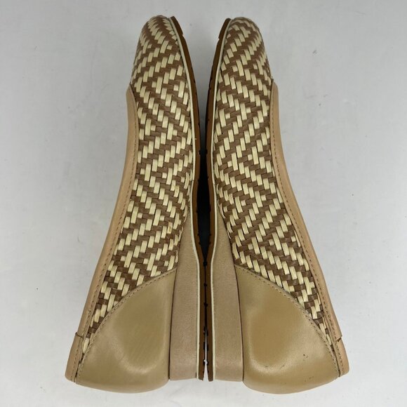 Nurture Womens Ivory Woven Pattern Sloane Leather Size 7.5 M Slip On Flats - Picture 6 of 9